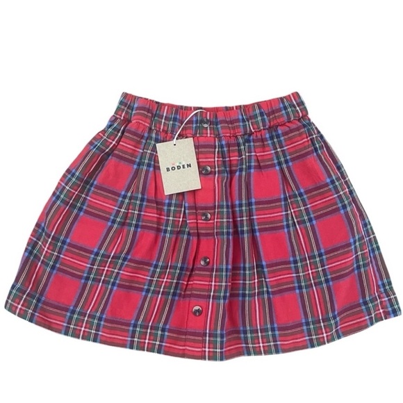 Mini Boden Red and Blue Plaid Skirt - Picture 1 of 4